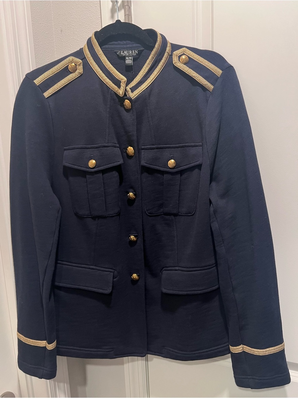 Lauren Ralph Lauren Navy Blazer with Gold Braid Trim